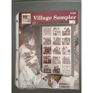 Vintage Village Sampler Cross Stitch Pattern Linda Coleman Jeremiah Junction...